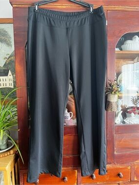 Avia Black Athletic Pants with leg slits size XL